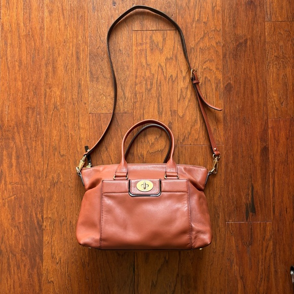 Vintage Kate Spade Janie Hampton Road Brown Leather Convertible Bag - Picture 1 of 14
